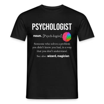 Psychologie psychologue thérapeute cadeau psyché - T-shirt homme - noir - Devant - AI Model Male 178 light (178cm)