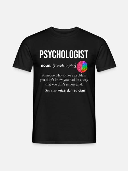 Psychologie Psychologe Therapeut Geschenk Psyche - Männer T-Shirt - Schwarz
