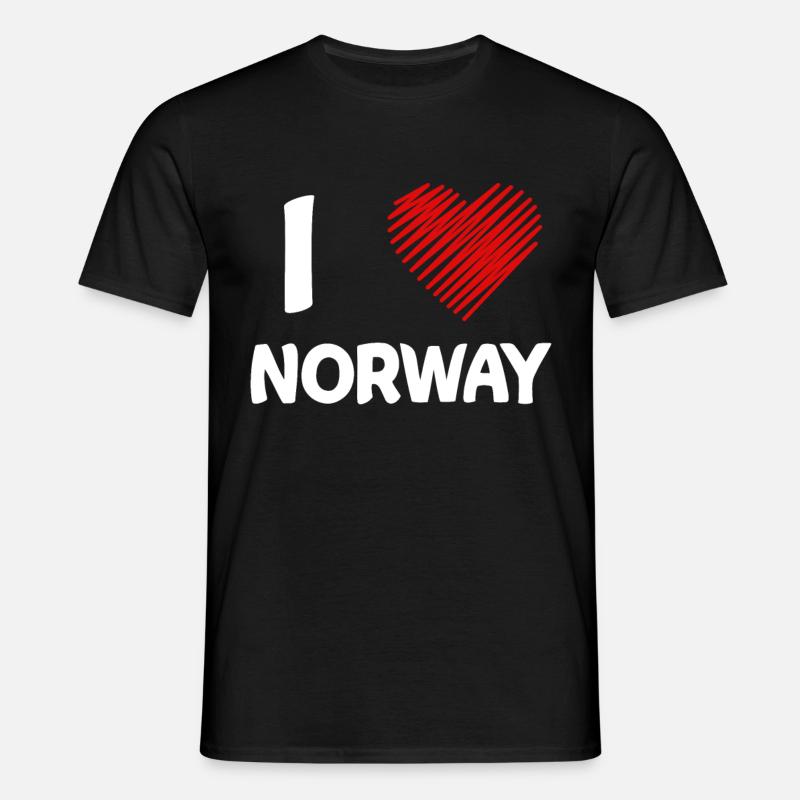 Norwegen - Männer T-Shirt - Schwarz