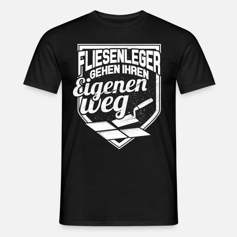 Fliesenleger - Männer T-Shirt - Schwarz