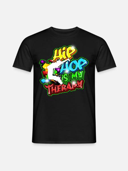 Hip Hop Tshirt Danse Breakdance Street Style Rap - T-shirt homme - noir