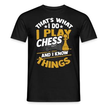 échecs - T-shirt homme - noir - Devant - AI Model Male 178 light (178cm)