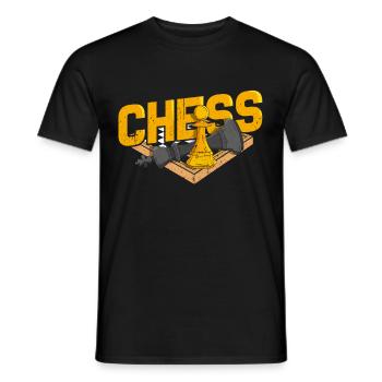 Schach - Männer T-Shirt - Schwarz - Vorne - AI Model Male 178 light (178cm)
