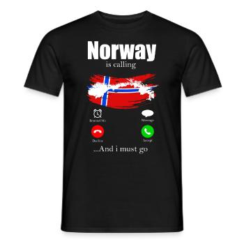 Norway - Men's T-Shirt - black - Front - AI Model Male 178 light (178cm)