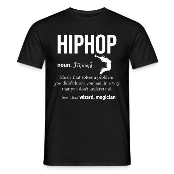 Hip Hop - Männer T-Shirt - Schwarz - Vorne - AI Model Male 178 light (178cm)