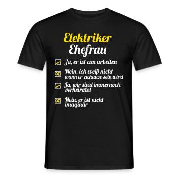 Elektriker Tshirt Handwerker Werkzeug Volt Watt - Männer T-Shirt - Schwarz - Vorne - AI Model Male 178 light (178cm)