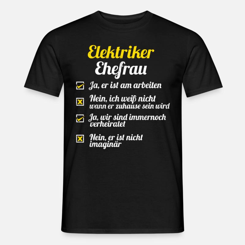 Elektriker Tshirt Handwerker Werkzeug Volt Watt - Männer T-Shirt - Schwarz