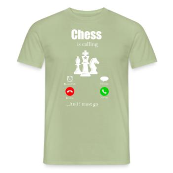 Schach Taktik Schachmatt Denksport Chess Läufer - Männer T-Shirt - Sage - Vorne - AI Model Male 178 light (178cm)
