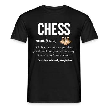 Échecs - T-shirt homme - noir - Devant - AI Model Male 178 light (178cm)