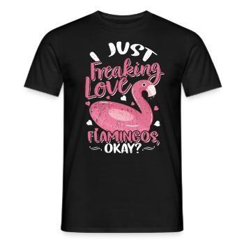 Flamingo - T-shirt homme - noir - Devant - AI Model Male 178 light (178cm)