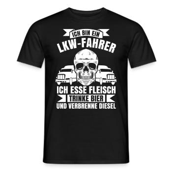 LKW Fahrer - Männer T-Shirt - Schwarz - Vorne - AI Model Male 178 light (178cm)