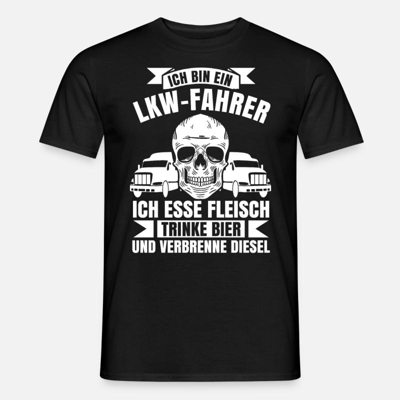 LKW Fahrer - Männer T-Shirt - Schwarz