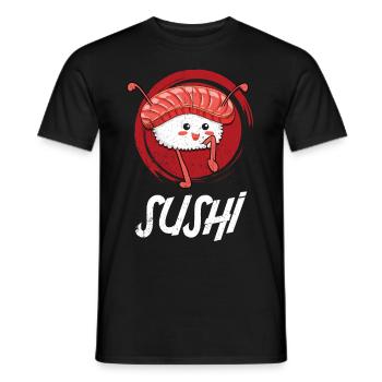Sushi Go - Männer T-Shirt - Schwarz - Vorne - AI Model Male 178 light (178cm)