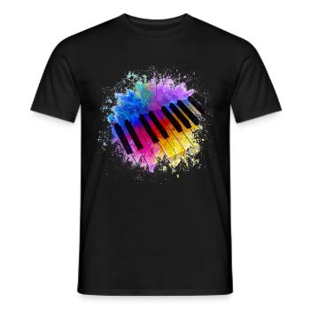 Piano Piano Music Gift Piano Digital Piano - Men's T-Shirt - black - Front - AI Model Male 178 light (178cm)