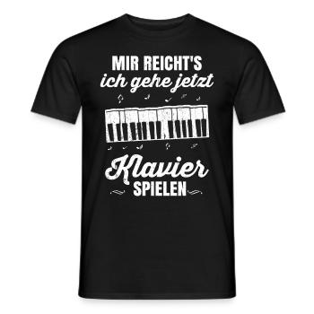Klavier - Männer T-Shirt - Schwarz - Vorne - AI Model Male 178 light (178cm)