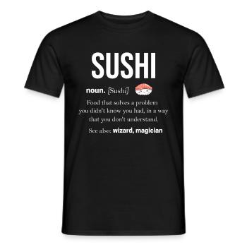 Sushi - T-shirt homme - noir - Devant - AI Model Male 178 light (178cm)