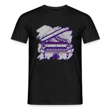 Piano Gift Grand Piano Tshirt Piano Digital Piano - Men's T-Shirt - black - Front - AI Model Male 178 light (178cm)