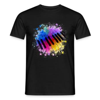 Piano Pianist Piano Gift Music Synthesizer - Men's T-Shirt - black - Front - AI Model Male 178 light (178cm)
