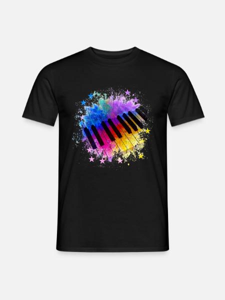 Piano Piano Piano Cadeau Musique Synthétiseur - T-shirt homme - noir