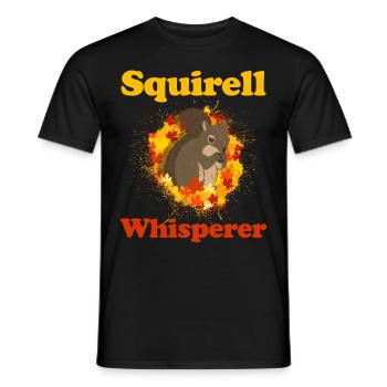 Squirrel Animal Rodent Striped Squirrel Nuts - Men's T-Shirt - black - Front - AI Model Male 178 light (178cm)