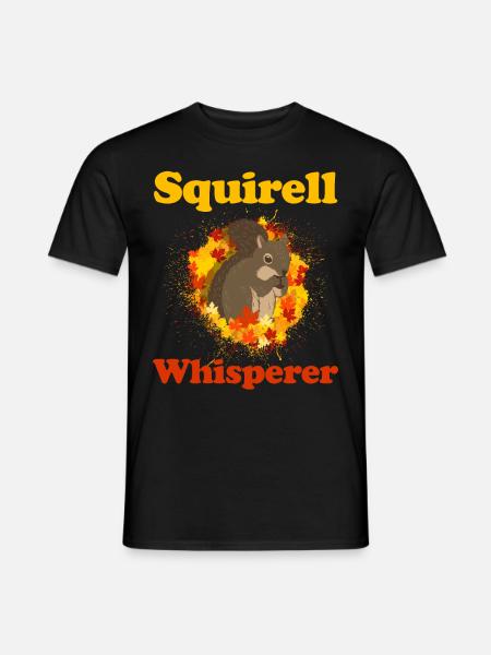 Eichhörnchen Tier Nagetier Streifenhörnchen Nüsse - Männer T-Shirt - Schwarz