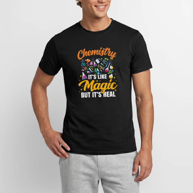 Chemistry Gift Chemist Science Molecule Atom Men’s T-shirt