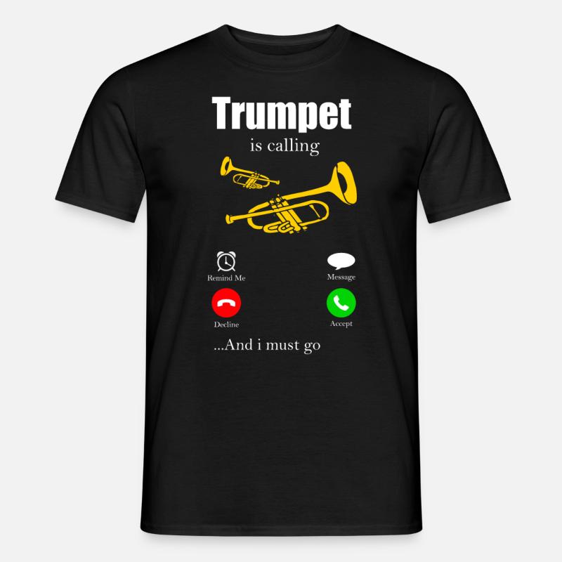 Trompete - Männer T-Shirt - Schwarz