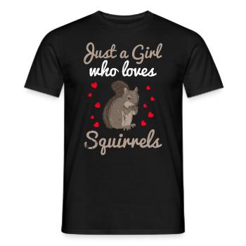 Eichhörnchen - Männer T-Shirt - Schwarz - Vorne - AI Model Male 178 light (178cm)
