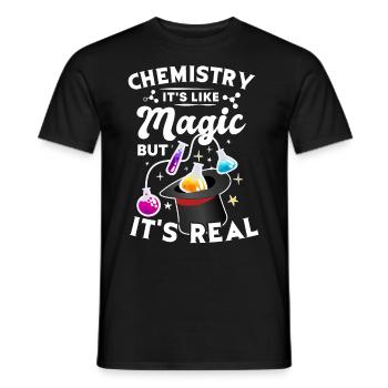 chemistry - Men's T-Shirt - black - Front - AI Model Male 178 light (178cm)