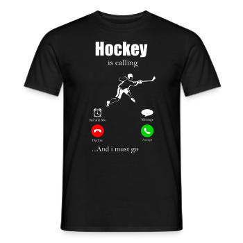 Hockey - T-shirt homme - noir - Devant - AI Model Male 178 light (178cm)