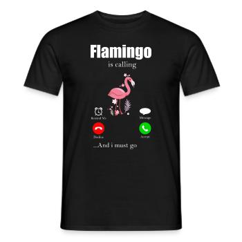 Flamingo - T-shirt homme - noir - Devant - AI Model Male 178 light (178cm)