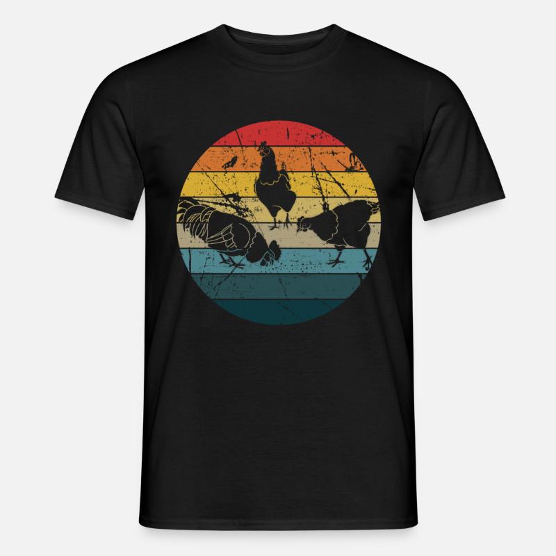 Huhn - Männer T-Shirt - Schwarz