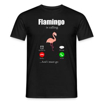 Flamingo - T-shirt homme - noir - Devant - AI Model Male 178 light (178cm)