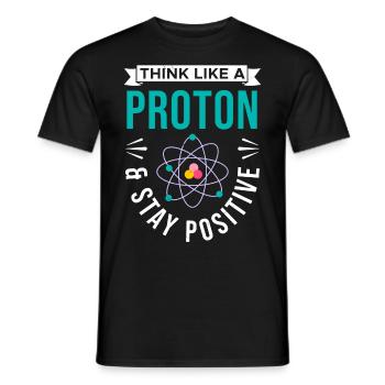 Chimie Tshirt neutron atome molécule professeur Alchimie - T-shirt homme - noir - Devant - AI Model Male 178 light (178cm)
