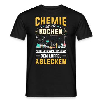 Chemie Geschenk Chemiker Wissenschaft Molekül Atom - Männer T-Shirt - Schwarz - Vorne - AI Model Male 178 light (178cm)