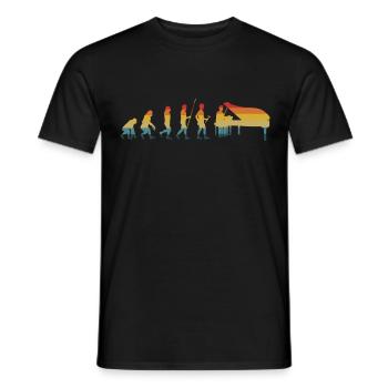 piano - Men's T-Shirt - black - Front - AI Model Male 178 light (178cm)