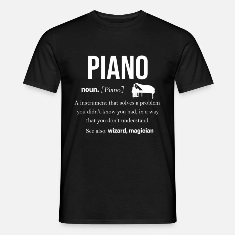 Piano - Männer T-Shirt - Schwarz