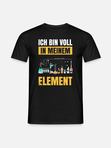Chemie Tshirt Neutron Atom Molekül Lehrer Alchemie - Männer T-Shirt - Schwarz