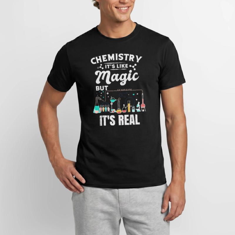 Chemistry gift chemist science molecule atom Men’s T-shirt