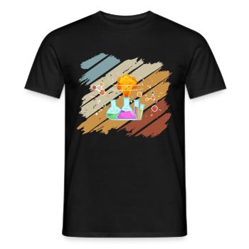 chemistry - Men's T-Shirt - black - Front - AI Model Male 178 light (178cm)