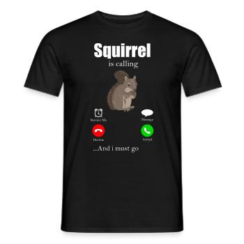 Squirrel Tshirt Chipmunk Squirrel Nut - Men's T-Shirt - black - Front - AI Model Male 178 light (178cm)