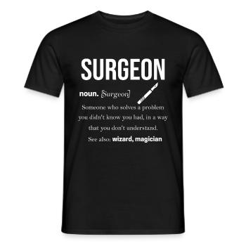 Surgeon Doctor Surgery Medicine Gift Doctor - Men's T-Shirt - black - Front - AI Model Male 178 light (178cm)