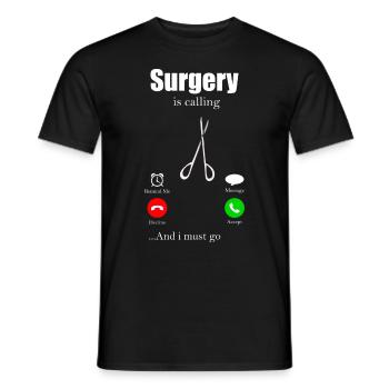surgeon - Men's T-Shirt - black - Front - AI Model Male 178 light (178cm)