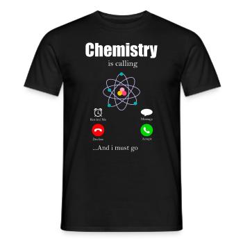 chemistry - Men's T-Shirt - black - Front - AI Model Male 178 light (178cm)