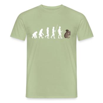 Écureuils - T-shirt homme - vert sauge - Devant - AI Model Male 178 light (178cm)