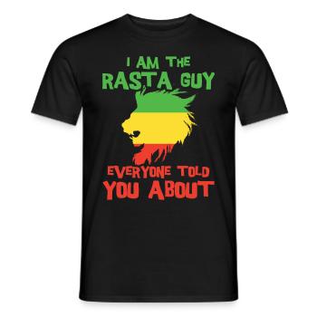 Rastafari Rasta Reggae Jah cadeau Judah Marley - T-shirt homme - noir - Devant - AI Model Male 178 light (178cm)