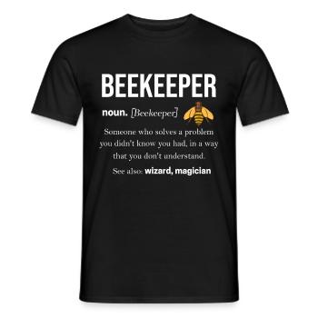 Beekeeper Bee Honey Insect Honeycomb Bumblebee Bee Honeycomb - Men's T-Shirt - black - Front - AI Model Male 178 light (178cm)