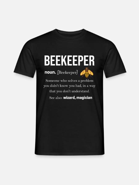 Imker Bij honing insect honingraat hommelbij honingraat honingraat - Heren T-shirt - zwart