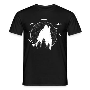 Wolf - Männer T-Shirt - Schwarz - Vorne - AI Model Male 178 light (178cm)