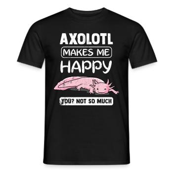 Axolotl Aquarium - T-shirt homme - noir - Devant - AI Model Male 178 light (178cm)